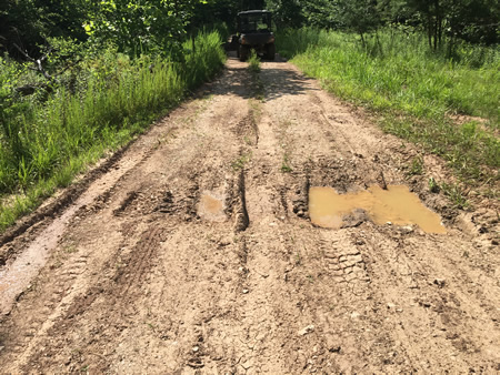 2025 photograph of well road condition.