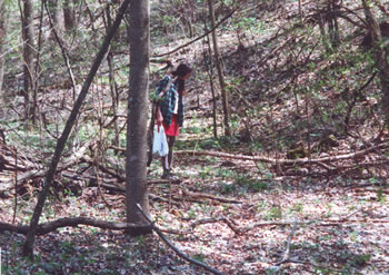 photo of Molly morel hunting